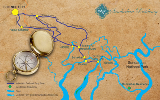 Map of Sundarban Residency